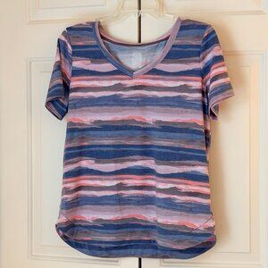 Jockey active V-neck tee shirt, size Large, Multi colored